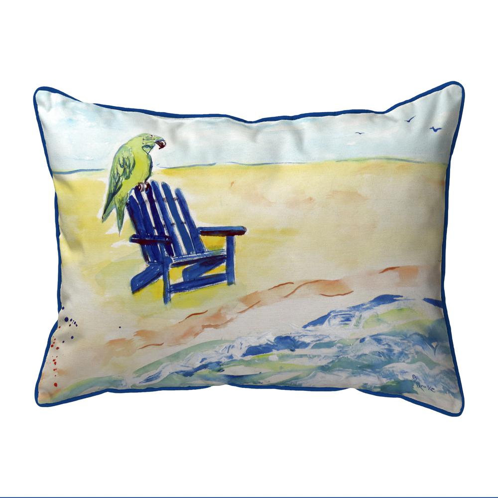 Parrot & Chair Small Indoor/Outdoor Pillow 11x14. Picture 1