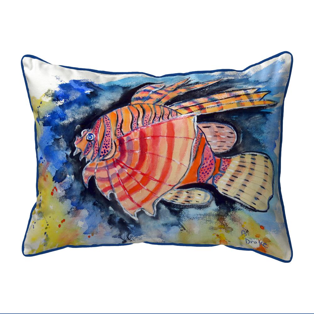 Betsy's Lion Fish Small Indoor/Outdoor Pillow 11x14. Picture 1