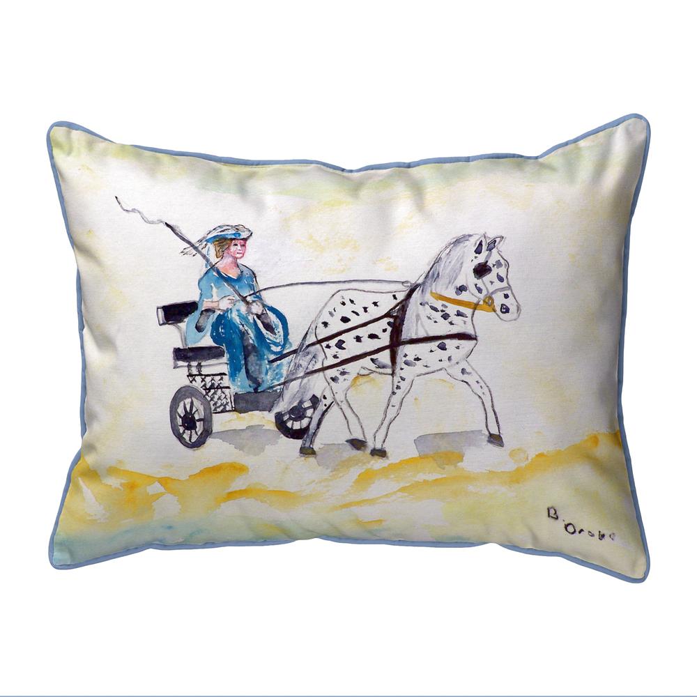 Carriage & Horse Small Indoor/Outdoor Pillow 11x14. Picture 1