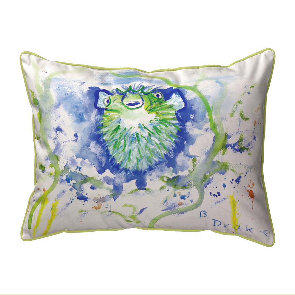 Spiney Puffer Small Indoor/Outdoor Pillow 11x14. Picture 1
