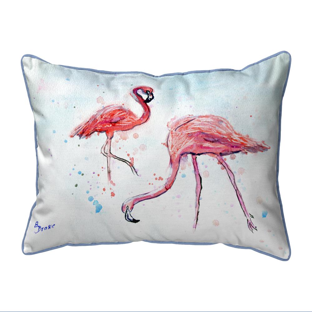 Funky Flamingos Small Outdoor/Indoor Pillow 11x14. Picture 1