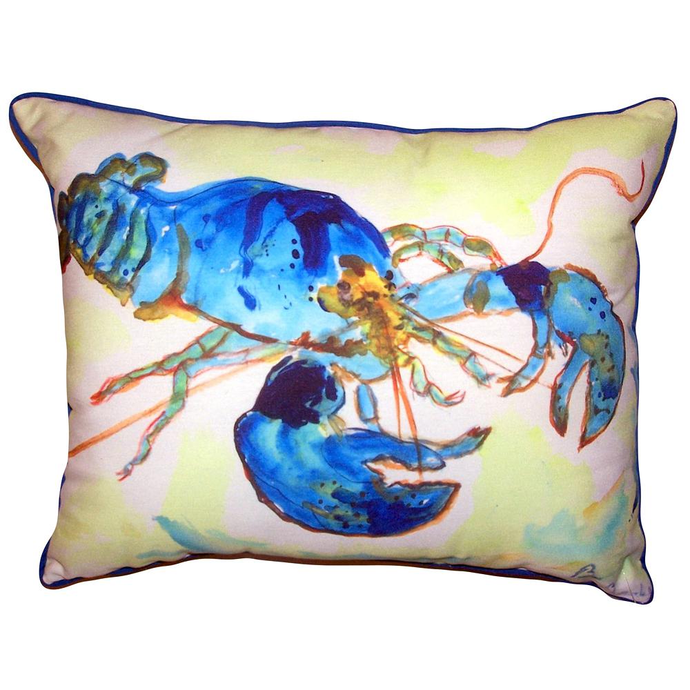 Green-Blue Lobster Small Outdoor/Indoor Pillow 11x14. Picture 1
