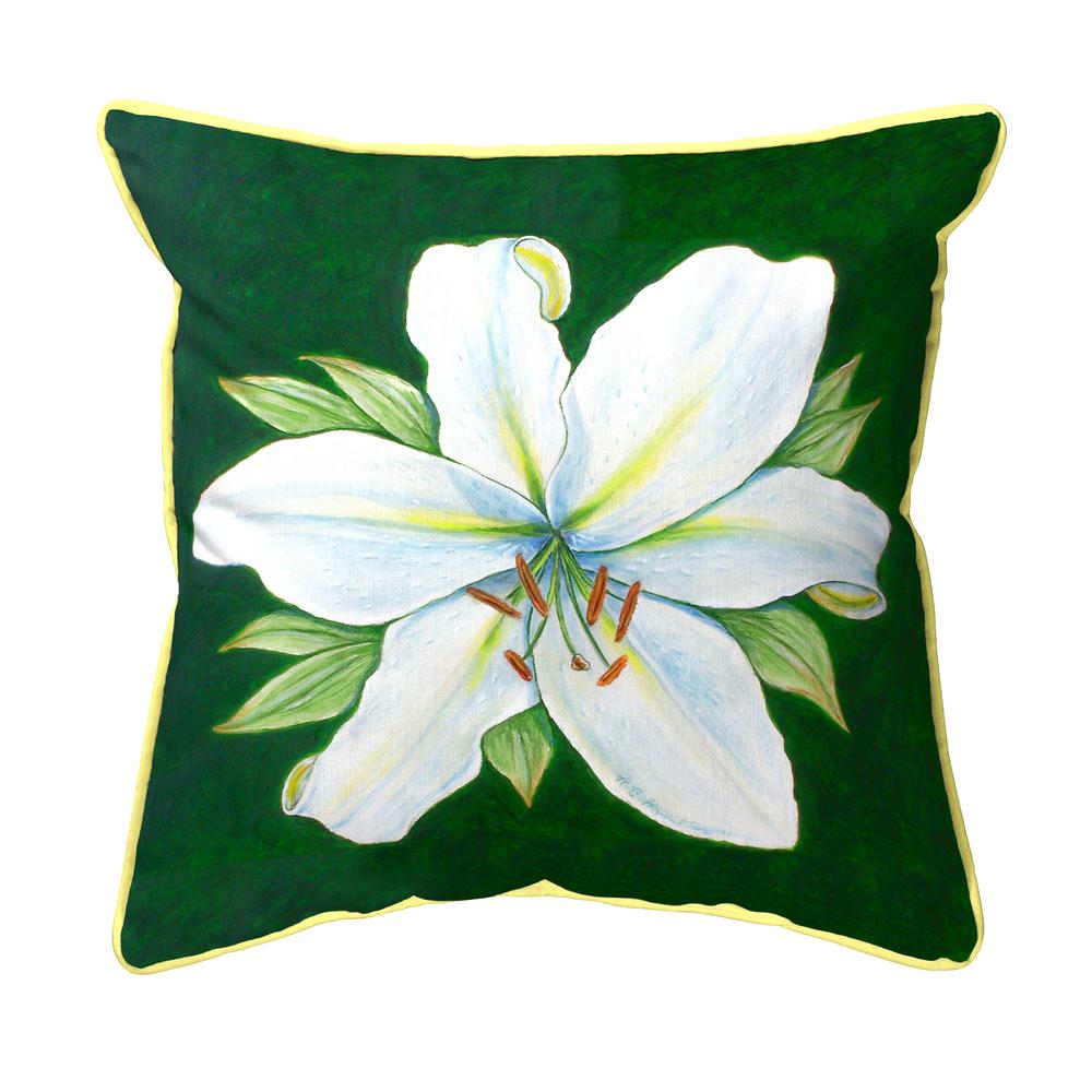 Casablanca Lily Small Indoor/Outdoor Pillow 12x12. Picture 1