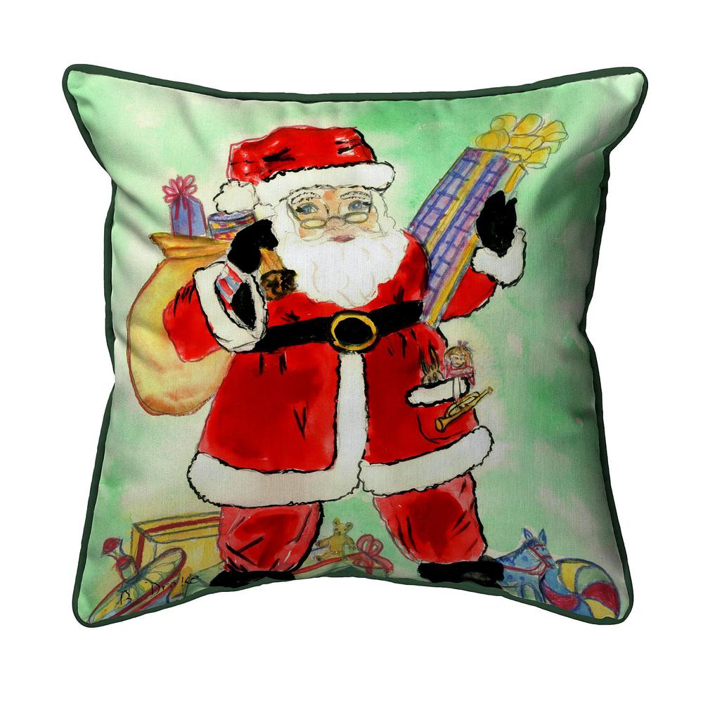 Santa Small Indoor/Outdoor Pillow 12x12. Picture 1