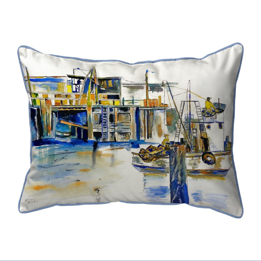 Fishing Boat Small Indoor/Outdoor Pillow 11x14. Picture 1
