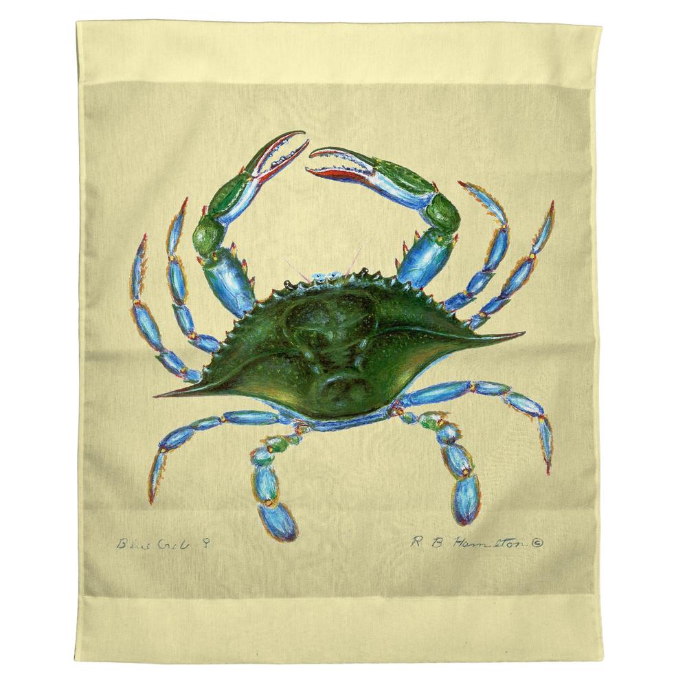 Blue Crab Outdoor Wall Hanging 24x30. Picture 1