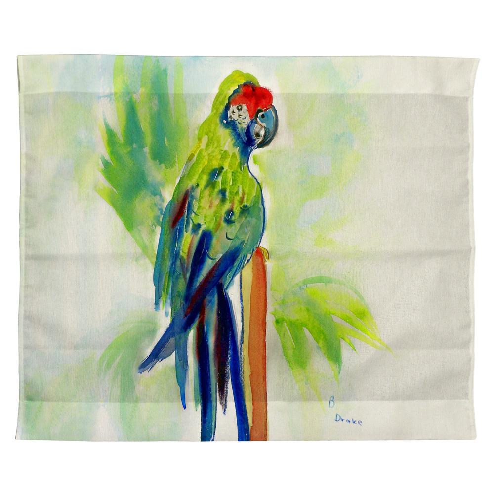 Green Parrot Outdoor Wall Hanging 24x30. Picture 1