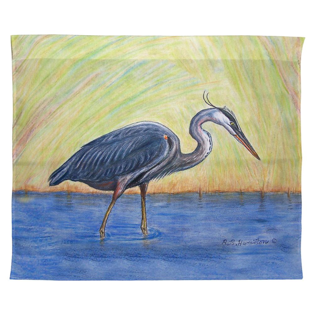 Blue Heron Outdoor Wall Hanging 24x30. Picture 1