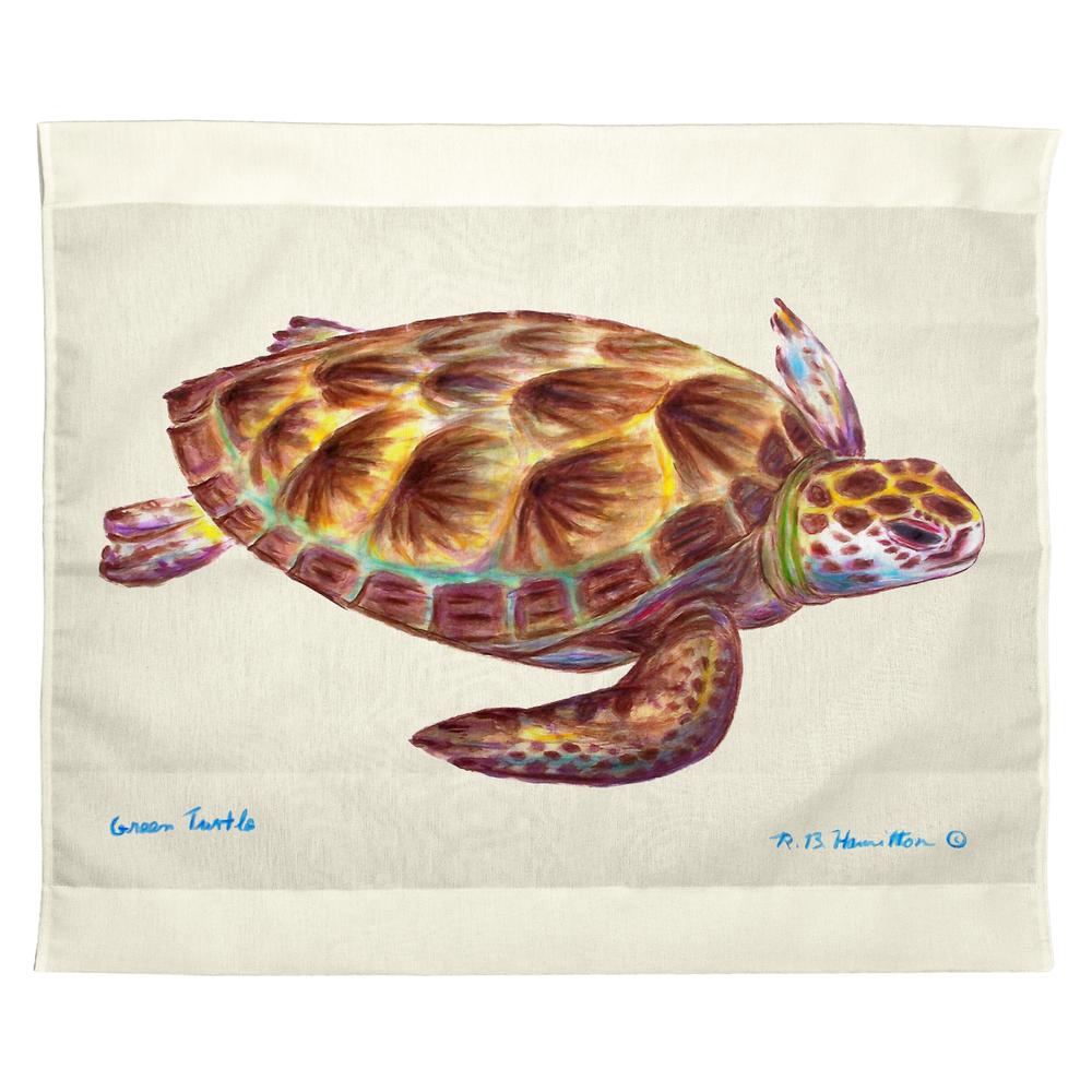 Green Sea Turtle Outdoor Wall Hanging 24x30. The main picture.