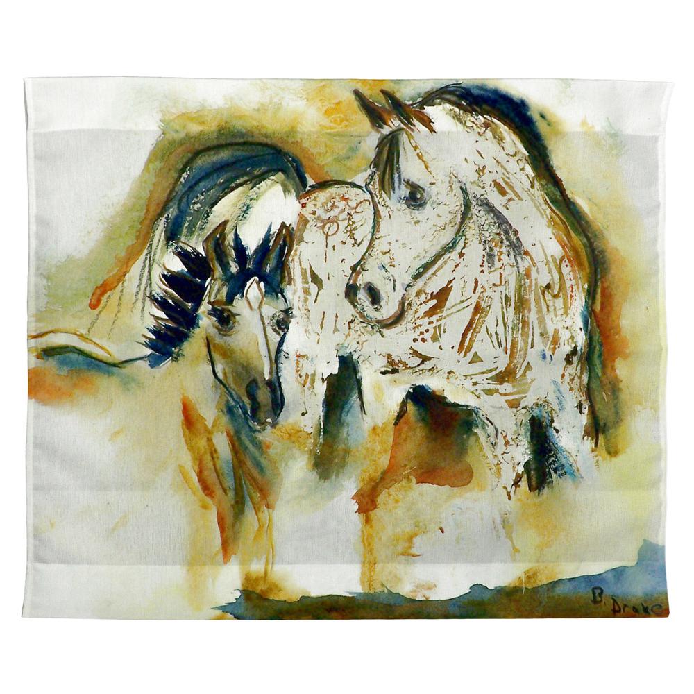 Mare and Colt Outdoor Wall Hanging 24x30. Picture 1