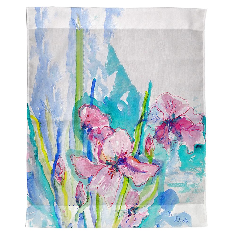Pink Iris Wall Hanging 24x30. Picture 1