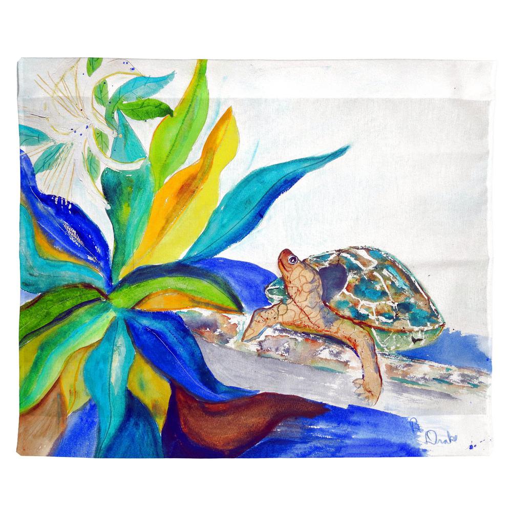 Turtle & Lily Outdoor Wall Hanging 24x30. The main picture.