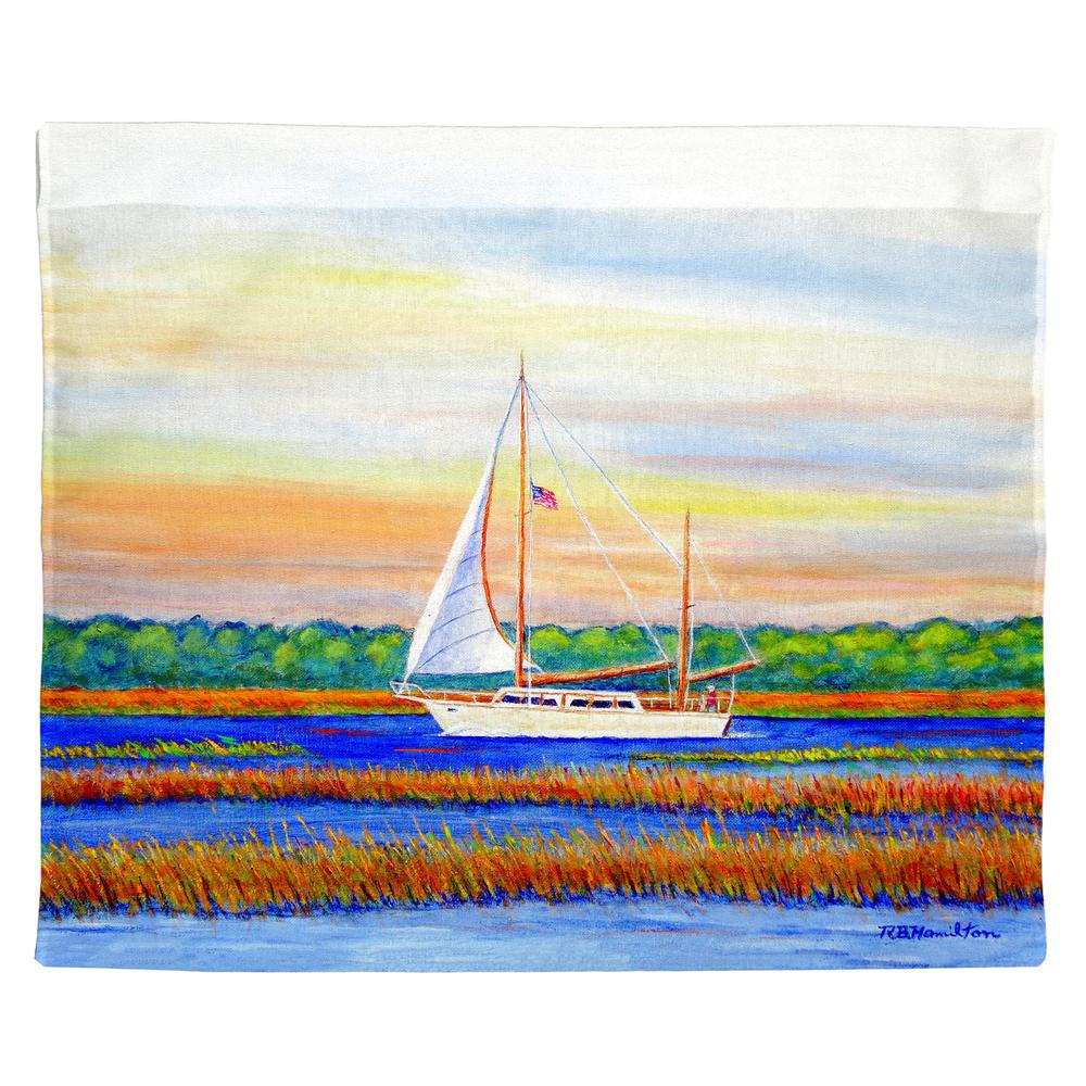Marsh Sailing Outdoor Wall Hanging 24x30. Picture 1