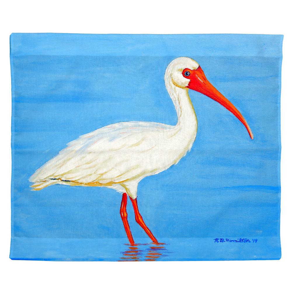 Posing White Ibis Outdoor Wall Hanging 24x30. The main picture.