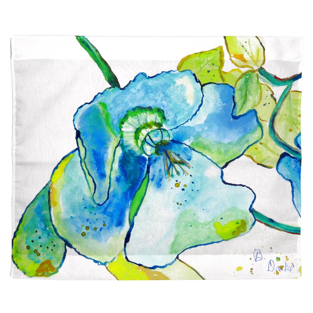 Blue Hibiscus Outdoor Wall Hanging 24x30. Picture 1