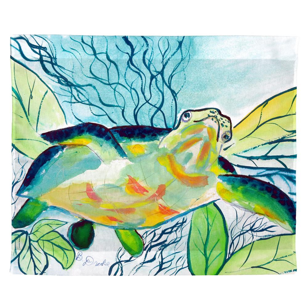 Smiling Sea Turtle Outdoor Wall Hanging 24x30. Picture 1