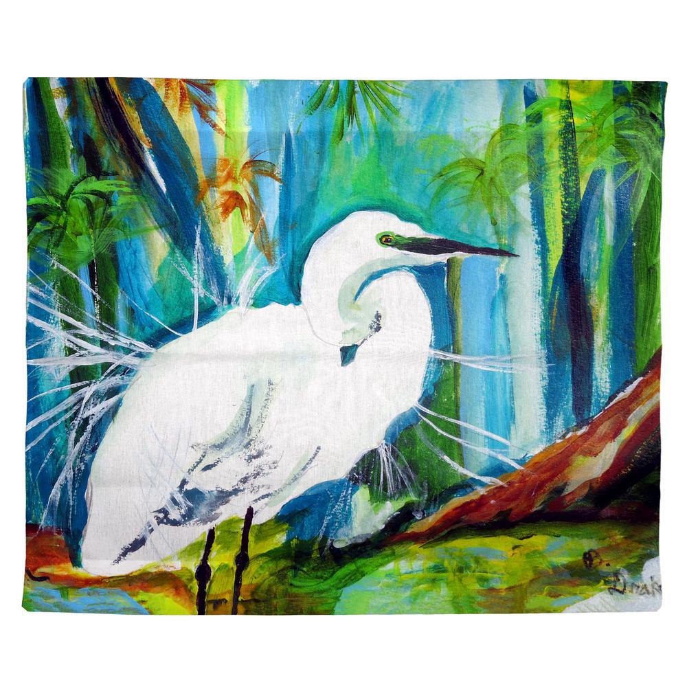 Acyrlic Egret Outdoor Wall Hanging 24x30. Picture 1