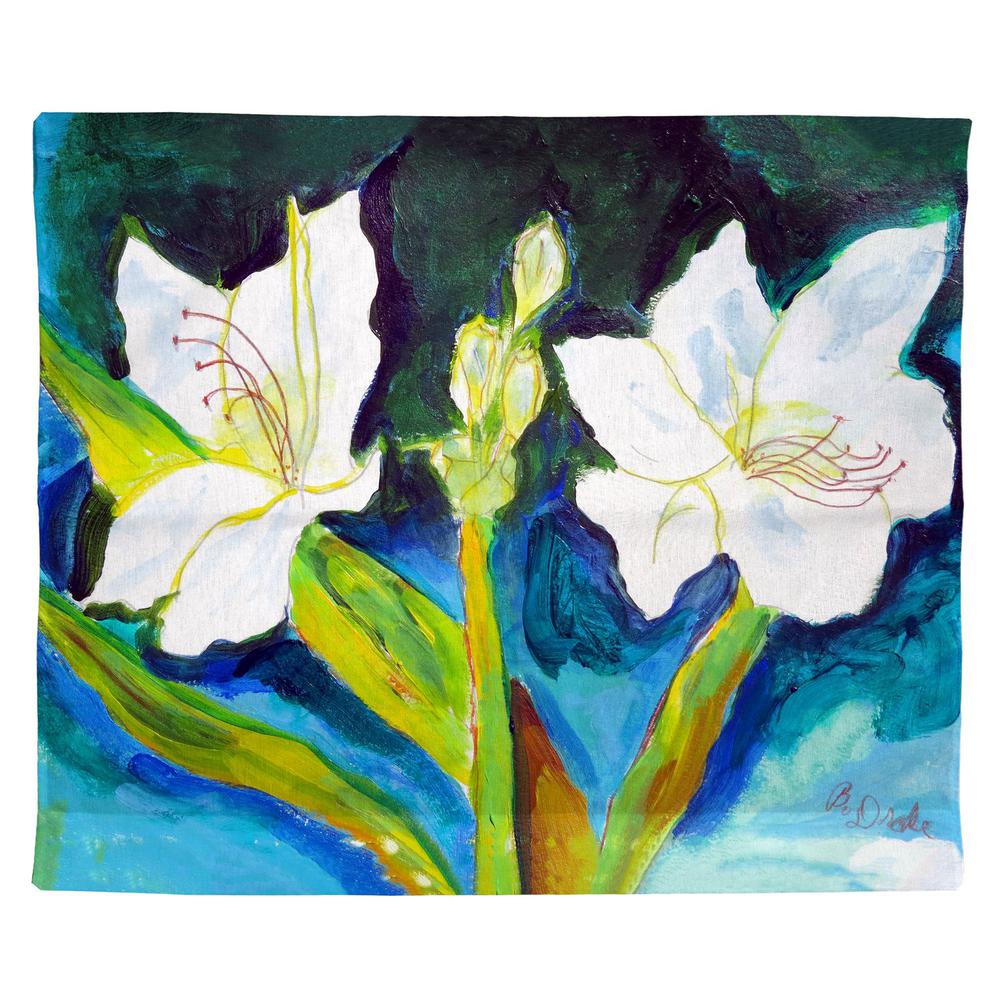 White Lilies Outdoor Wall Hanging 24x30. Picture 1