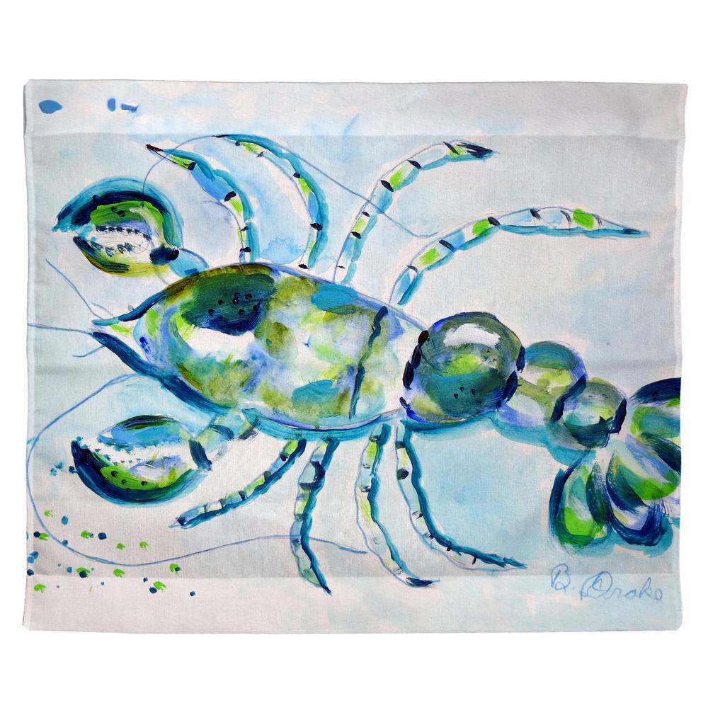 Blue Crayfish Outdoor Wall Hanging 24x30. Picture 1