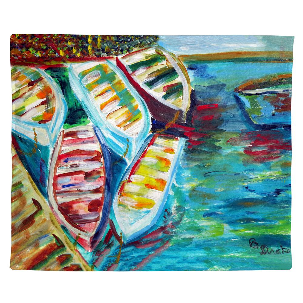Six Rowboats Outdoor Wall Hanging 24x30. Picture 1