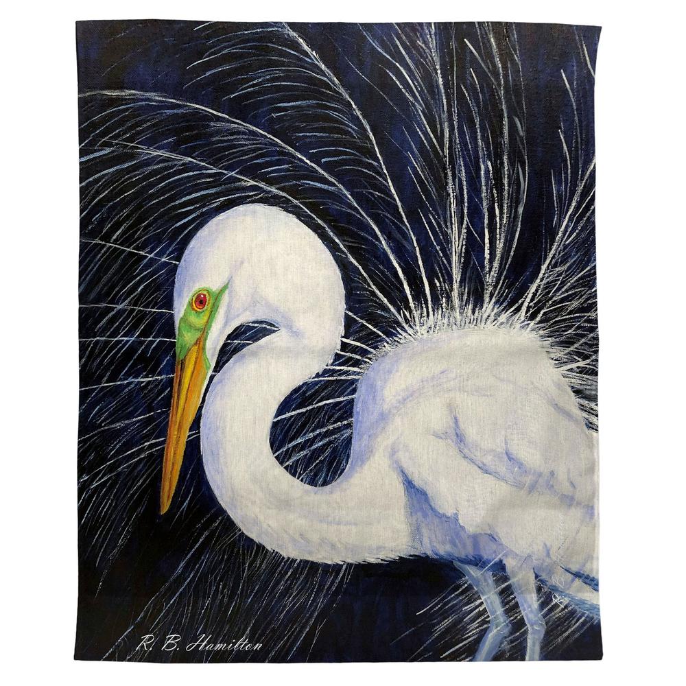 Breeding Egret Wall Hanging 24x30. The main picture.