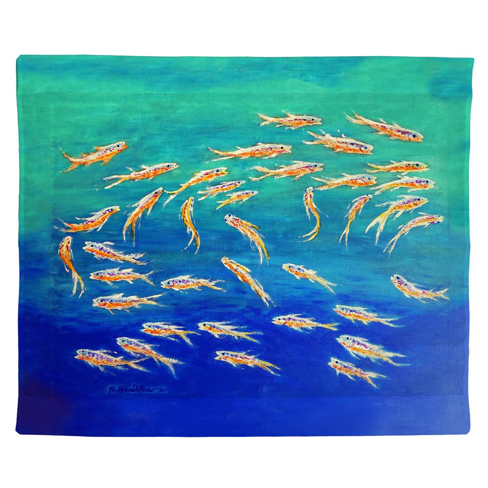 Schooling Fish Outdoor Wall Hanging 24x30. Picture 1