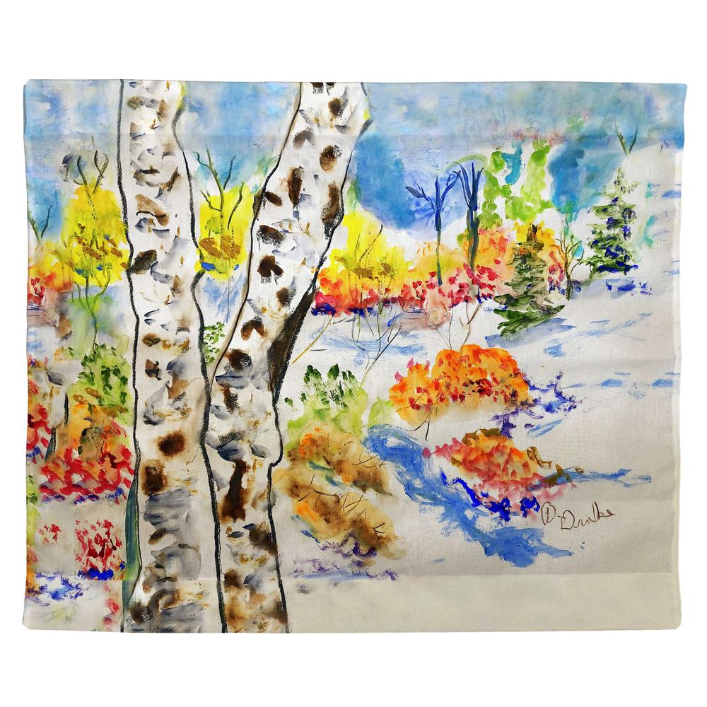 White Birch Outdoor Wall Hanging 24x30. Picture 1