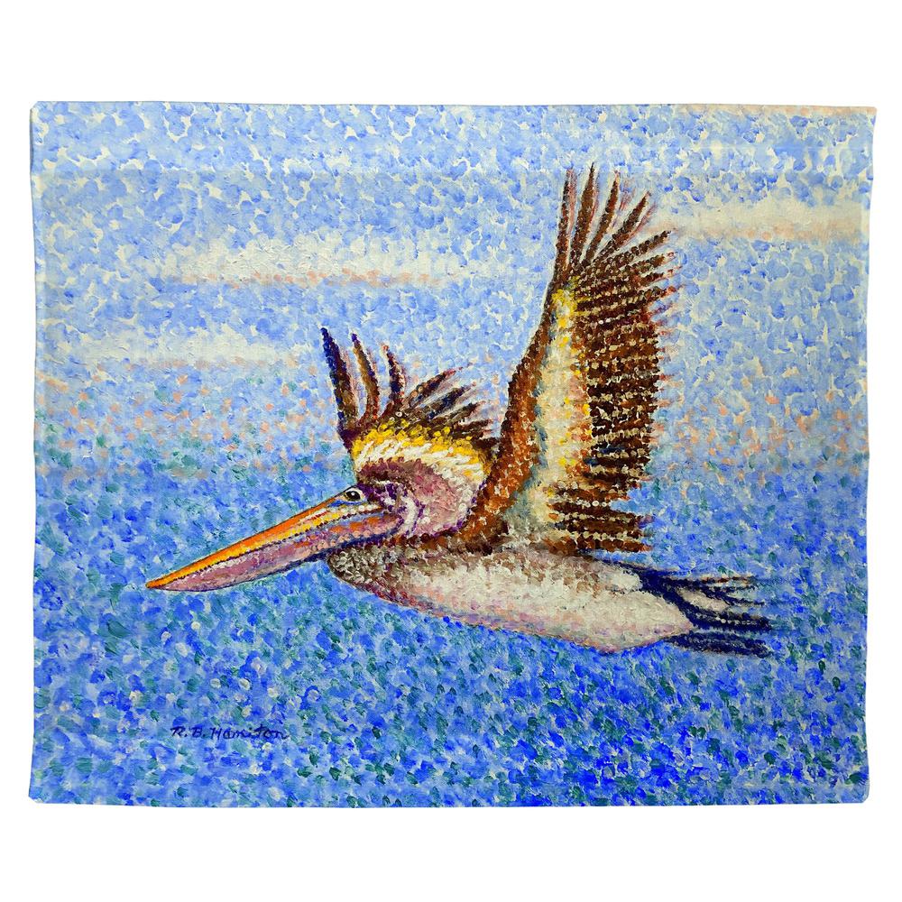 Flying Pelican Outdoor Wall Hanging 24x30. Picture 1