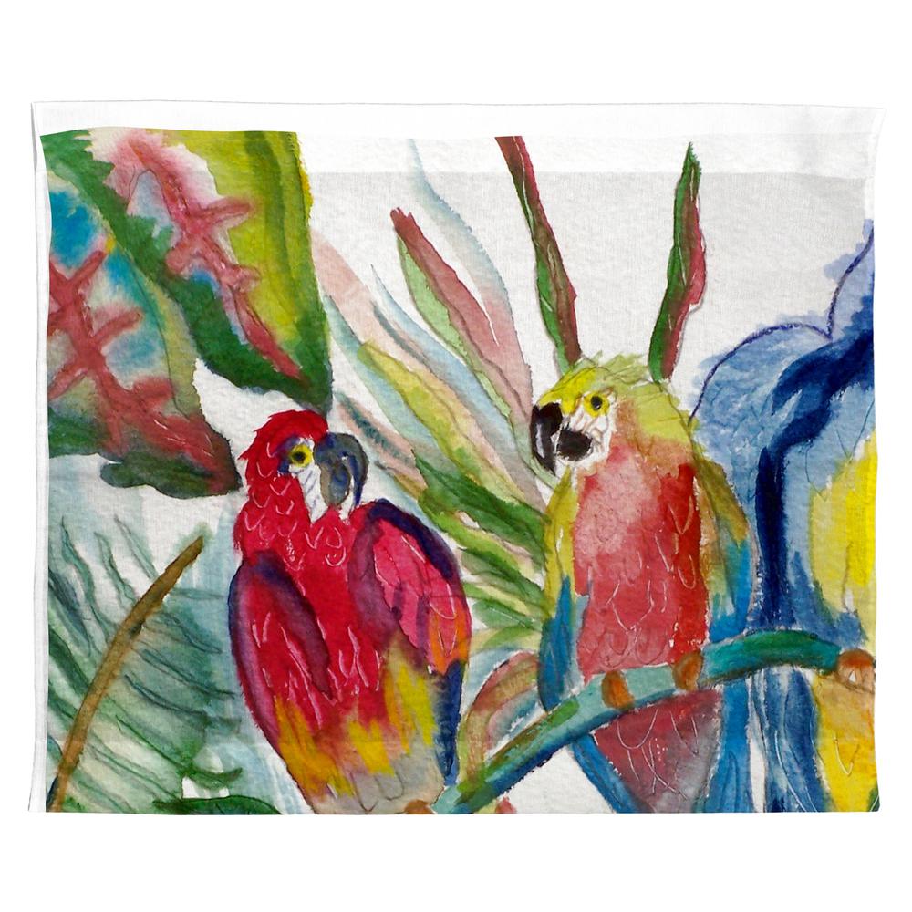 Parrot Family Outdoor Wall Hanging 24x30. Picture 1