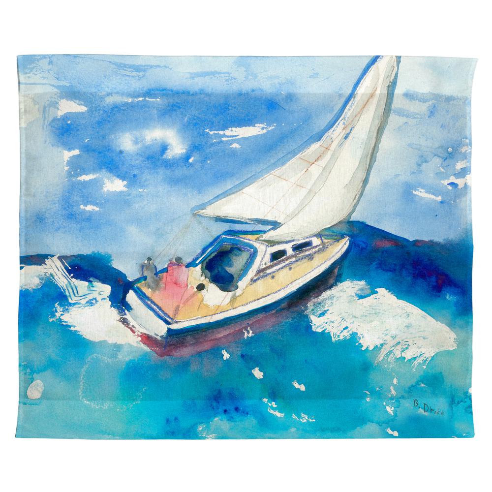 Betsy's Sailboat Outdoor Wall Hanging 24x30. Picture 1
