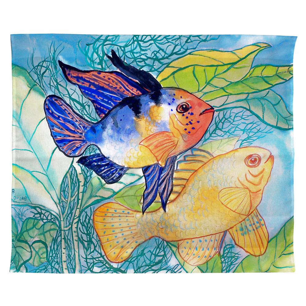 Betsy's Two Fish Outdoor Wall Hanging 24x30. Picture 1