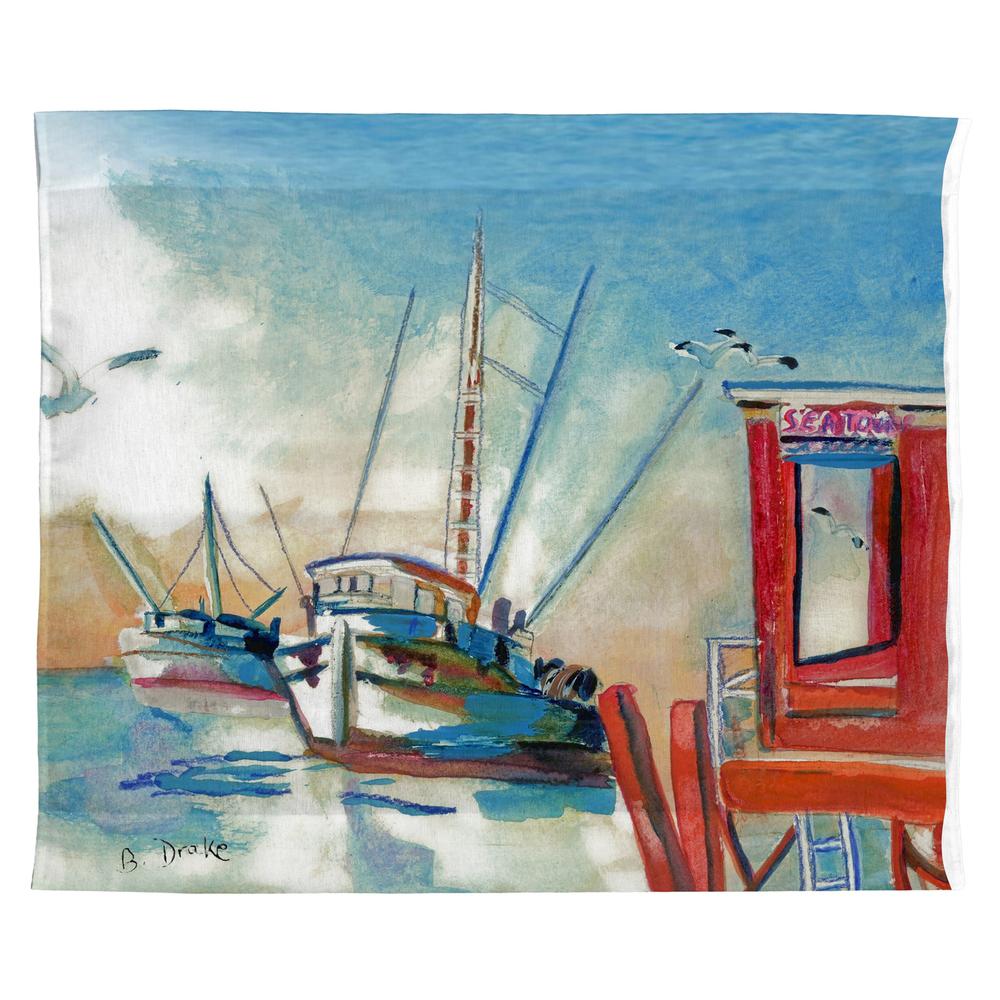 Shrimpboat Outdoor Wall Hanging 24x30. Picture 1
