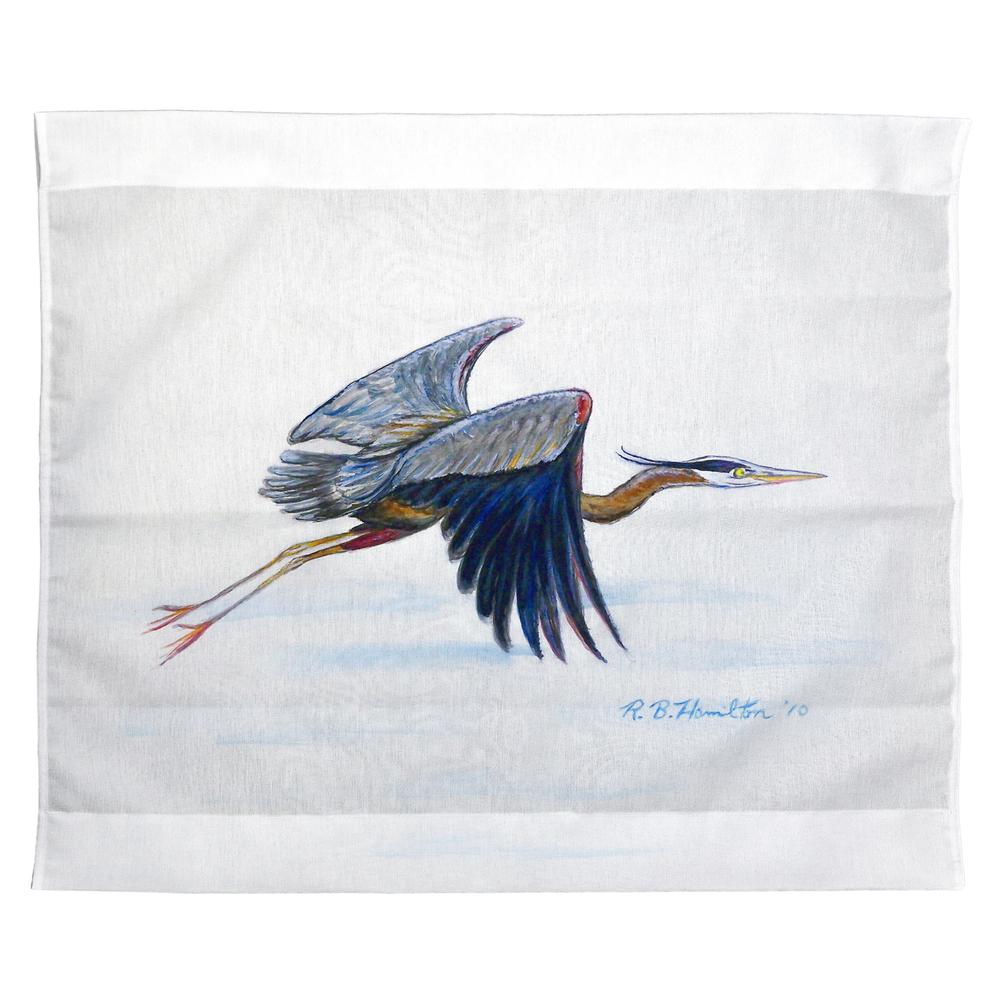 Eddie's Blue Heron Outdoor Wall Hanging 24x30. Picture 1