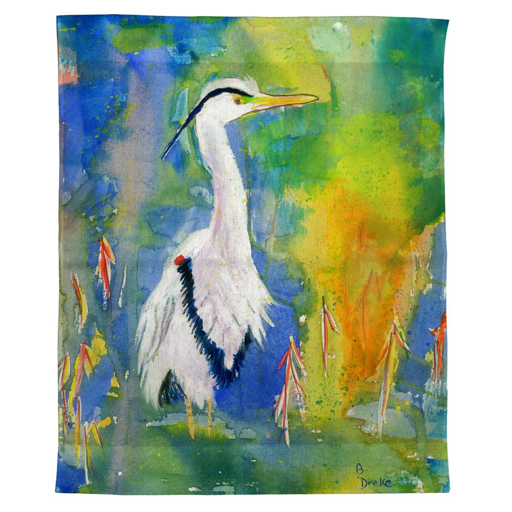D&B's Blue Heron Outdoor Wall Hanging 24x30. Picture 1