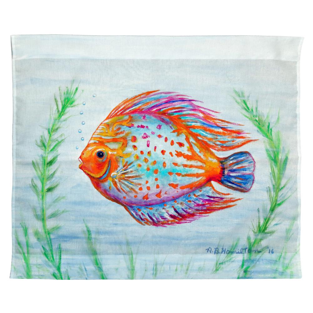 Orange Fish Outdoor Wall Hanging 24x30. Picture 1