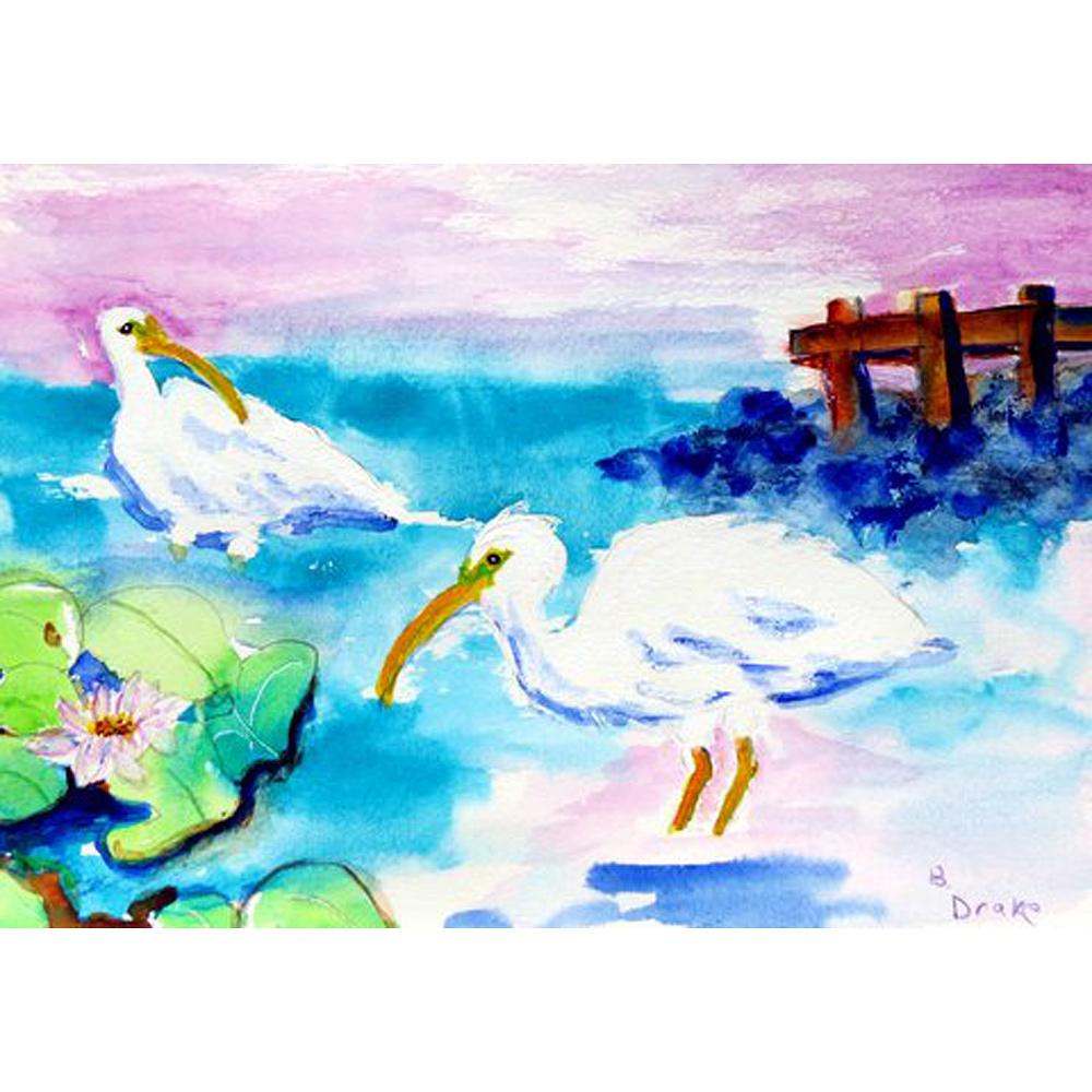 Betsy's White Ibis Outdoor Wall Hanging 24x30. Picture 1