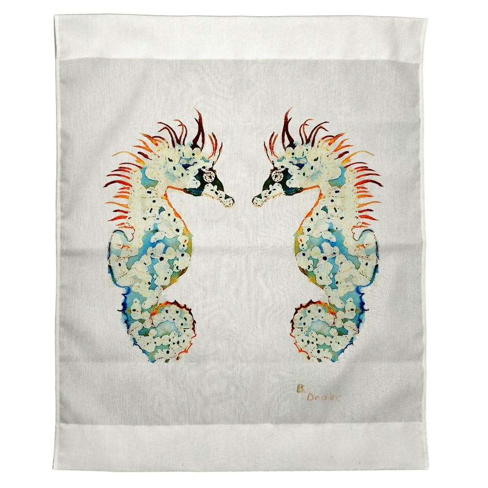 Betsy's Seahorses Outdoor Wall Hanging 24x30. Picture 1