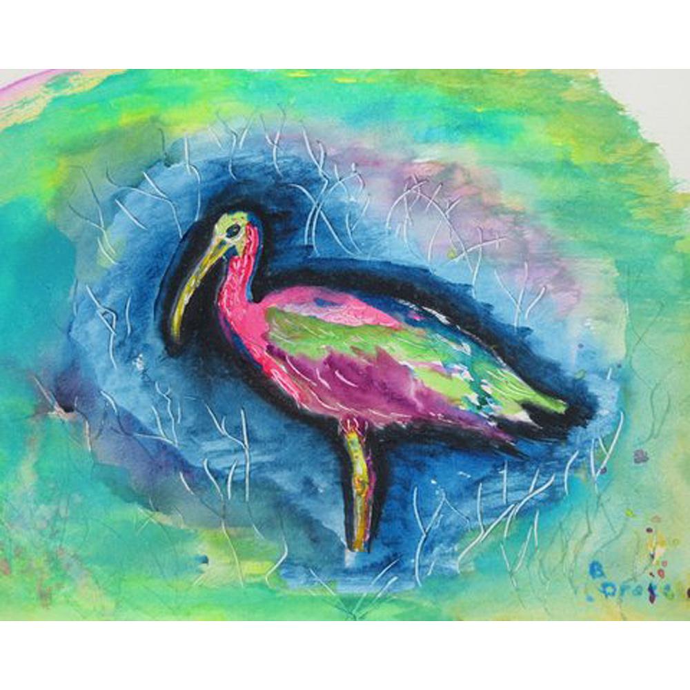Glossy Ibis Outdoor Wall Hanging 24x30. Picture 1