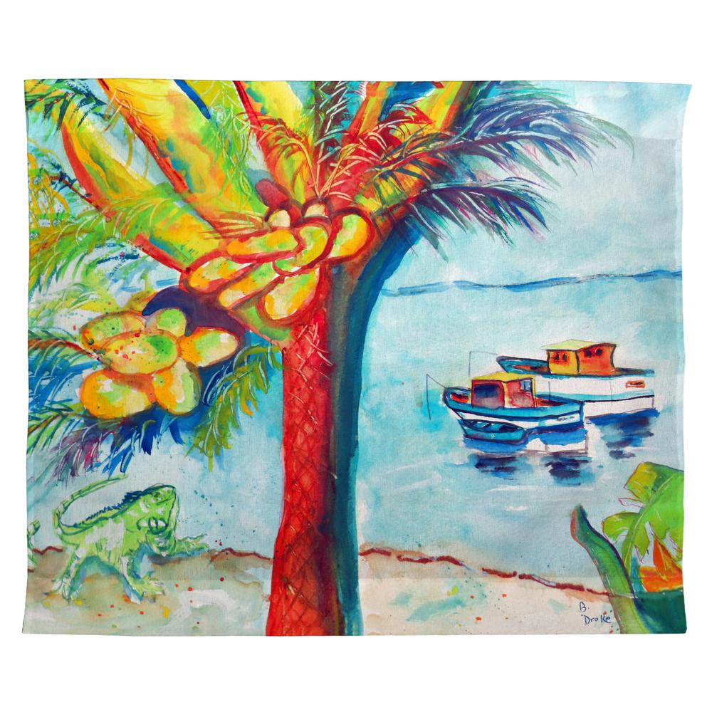 Cocoa Nuts & Boat Outdoor Wall Hanging 24x30. Picture 1