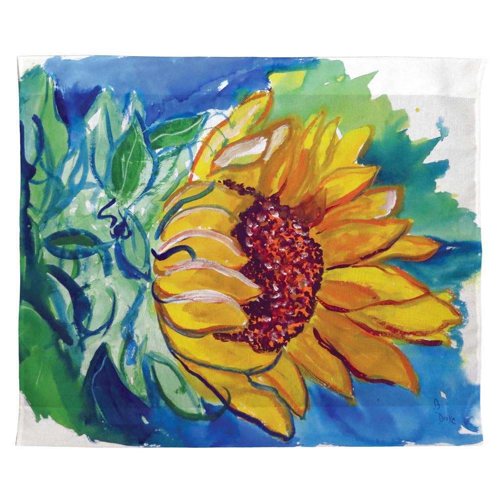 Windy SunFlower Outdoor Wall Hanging 24x30. Picture 1