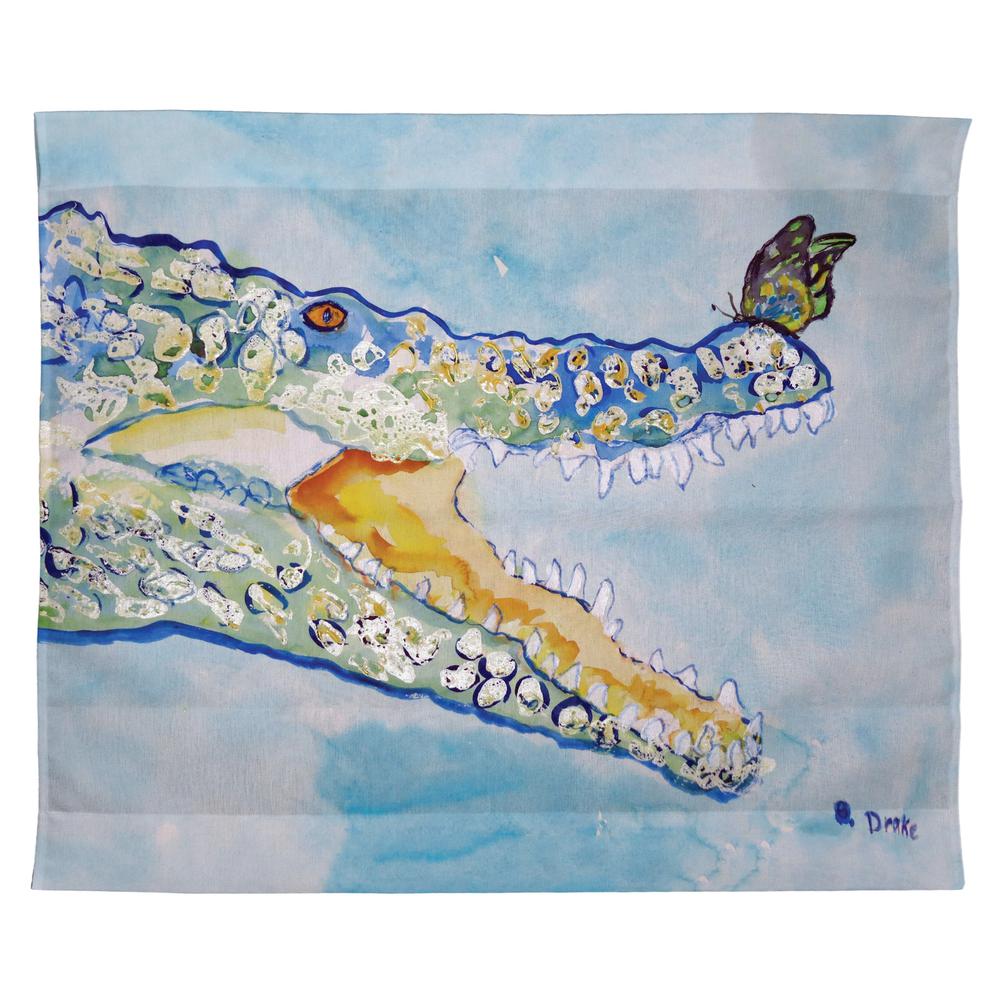 Croc & ButterFly Outdoor Wall Hanging 24x30. Picture 1
