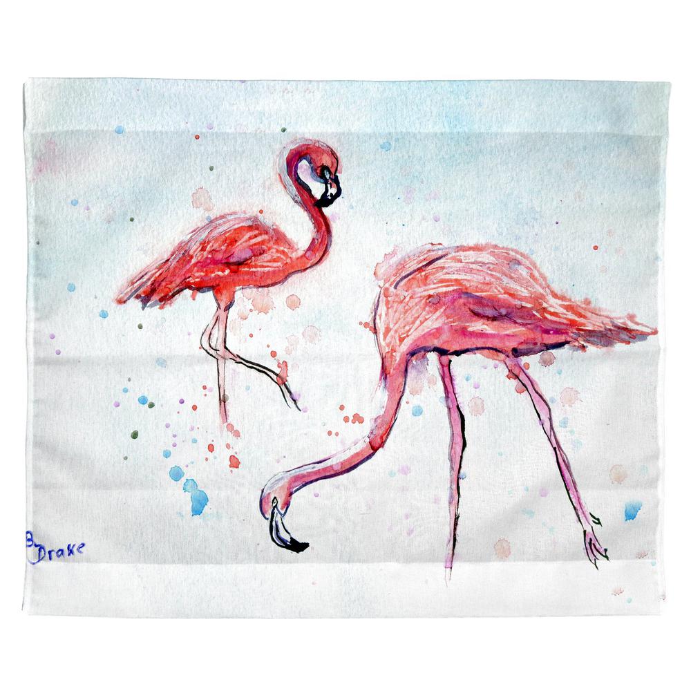 Funky Flamingos Outdoor Wall Hanging 24x30. Picture 1