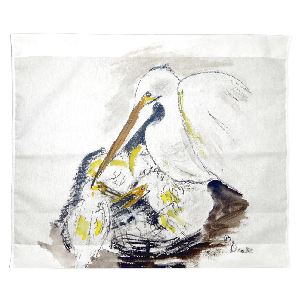 Egret & Chicks Wall Hanging 24x30. Picture 1
