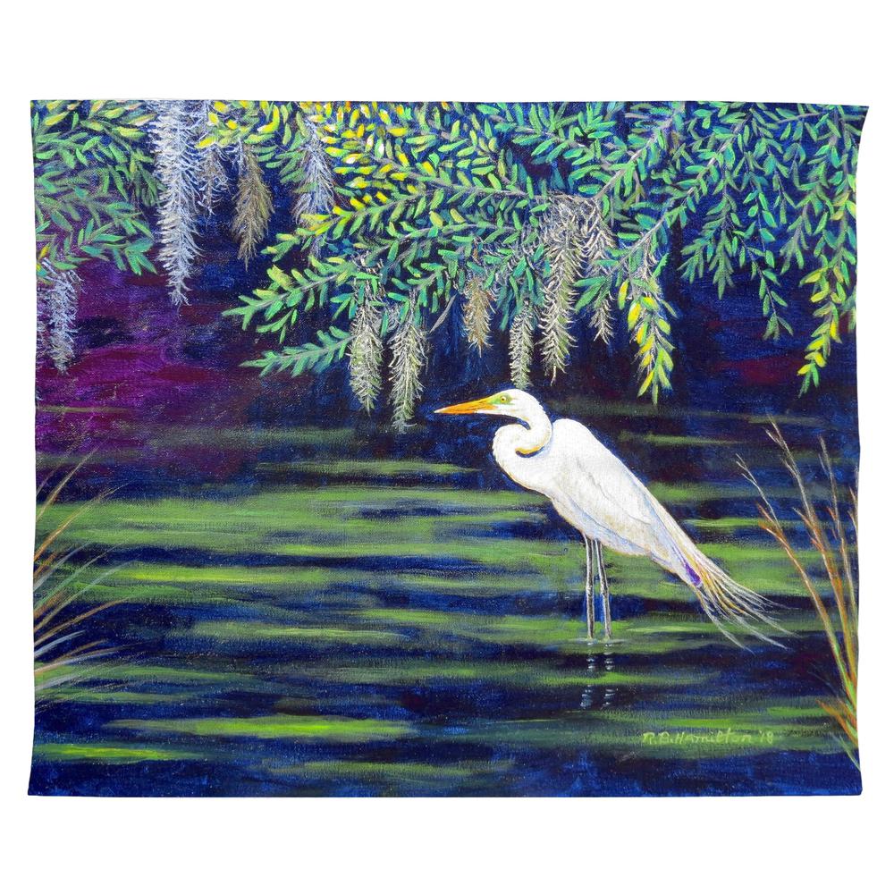 Egret Lagoon Wall Hanging 24x30. Picture 1