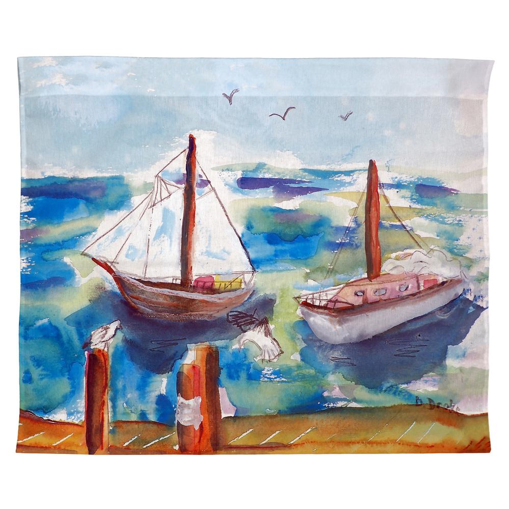 Two Sailboats Outdoor Wall Hanging 24x30. The main picture.