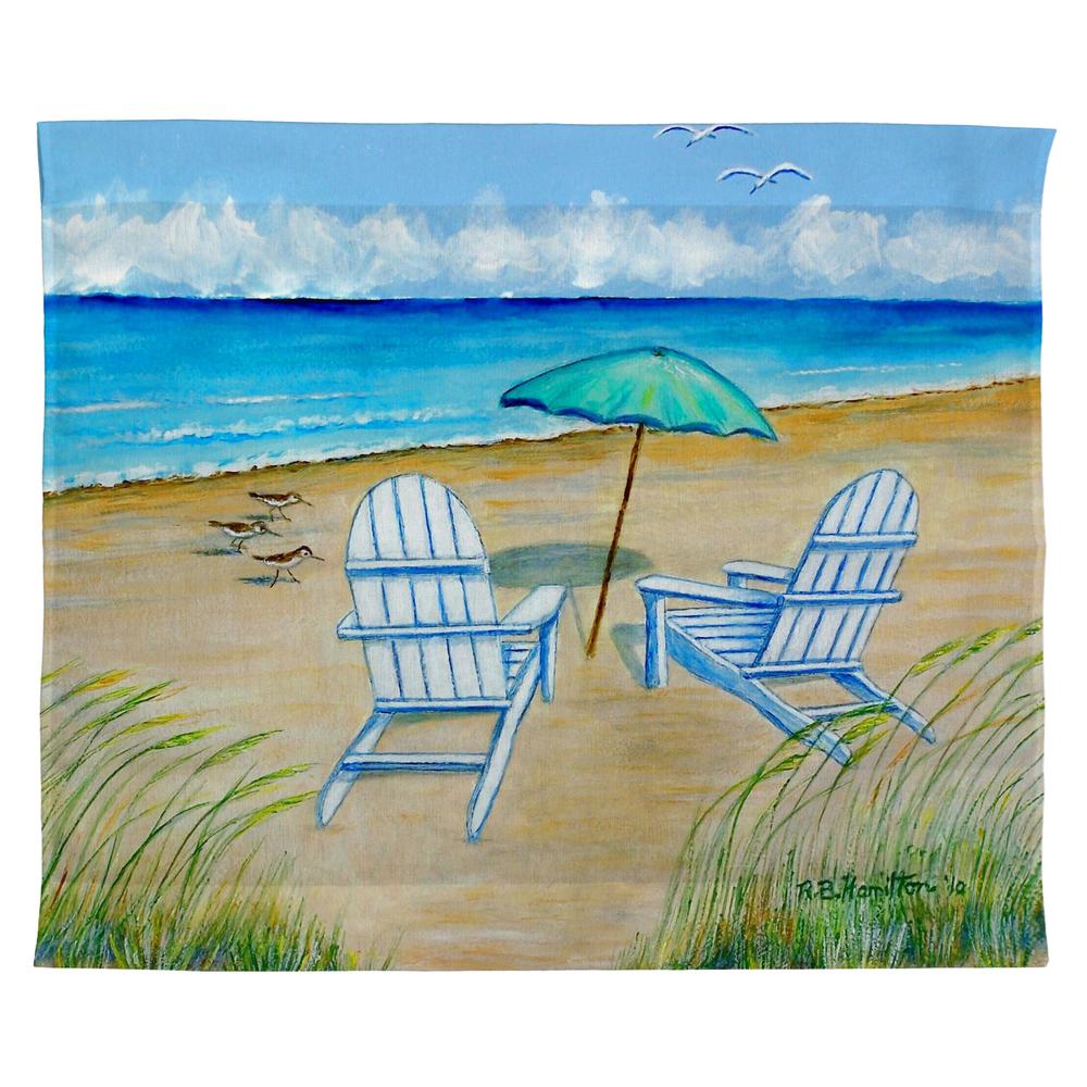 Adirondack Chairs Outdoor Wall Hanging 24x30. Picture 1