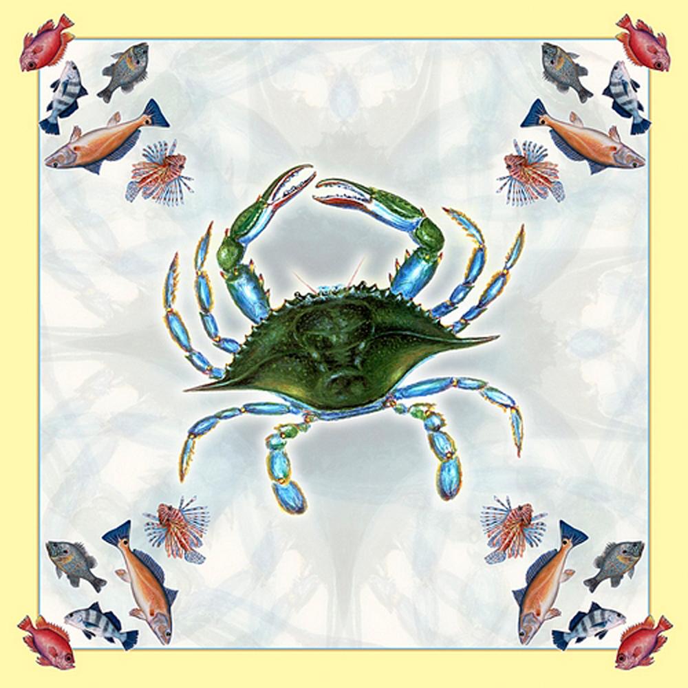 Female Blue Crab Square Table Cloth 52. Picture 1