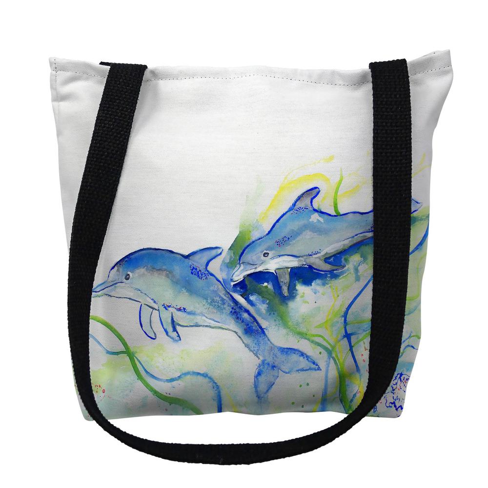 Betsy's Dolphins Medium Tote Bag 16x16. Picture 1
