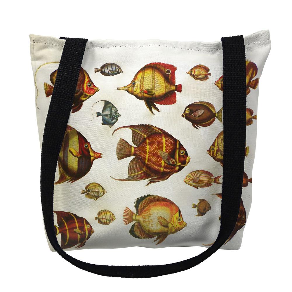 Multi Fish Small Tote Bag 13x13. Picture 1