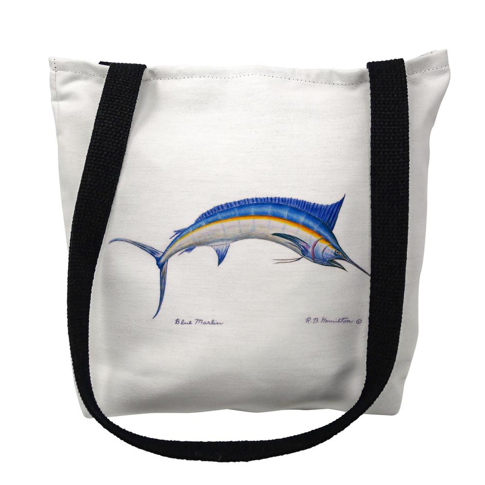 Blue Marlin Large Tote Bag 18x18. Picture 1